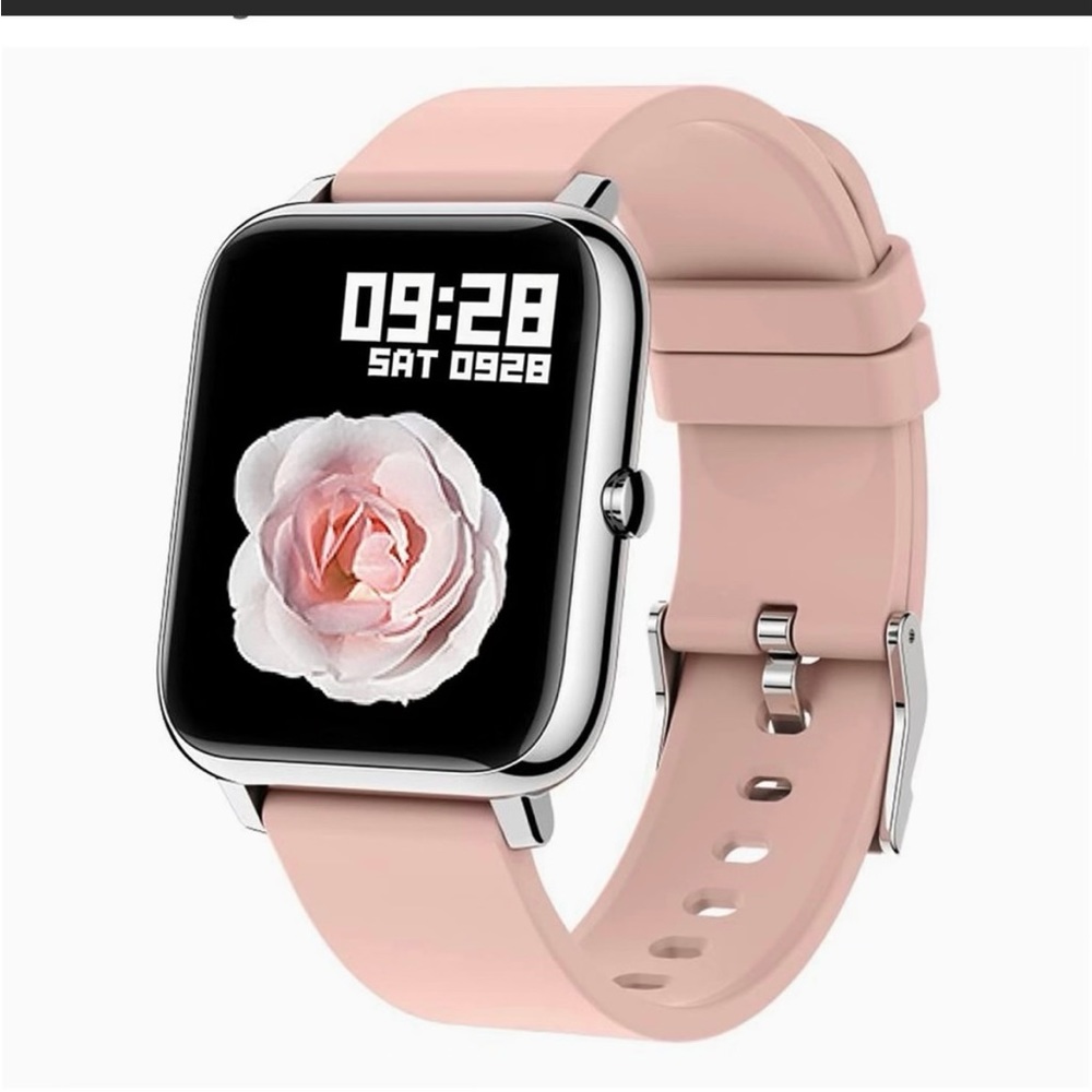 Pink smart watch for android and iOS for woman